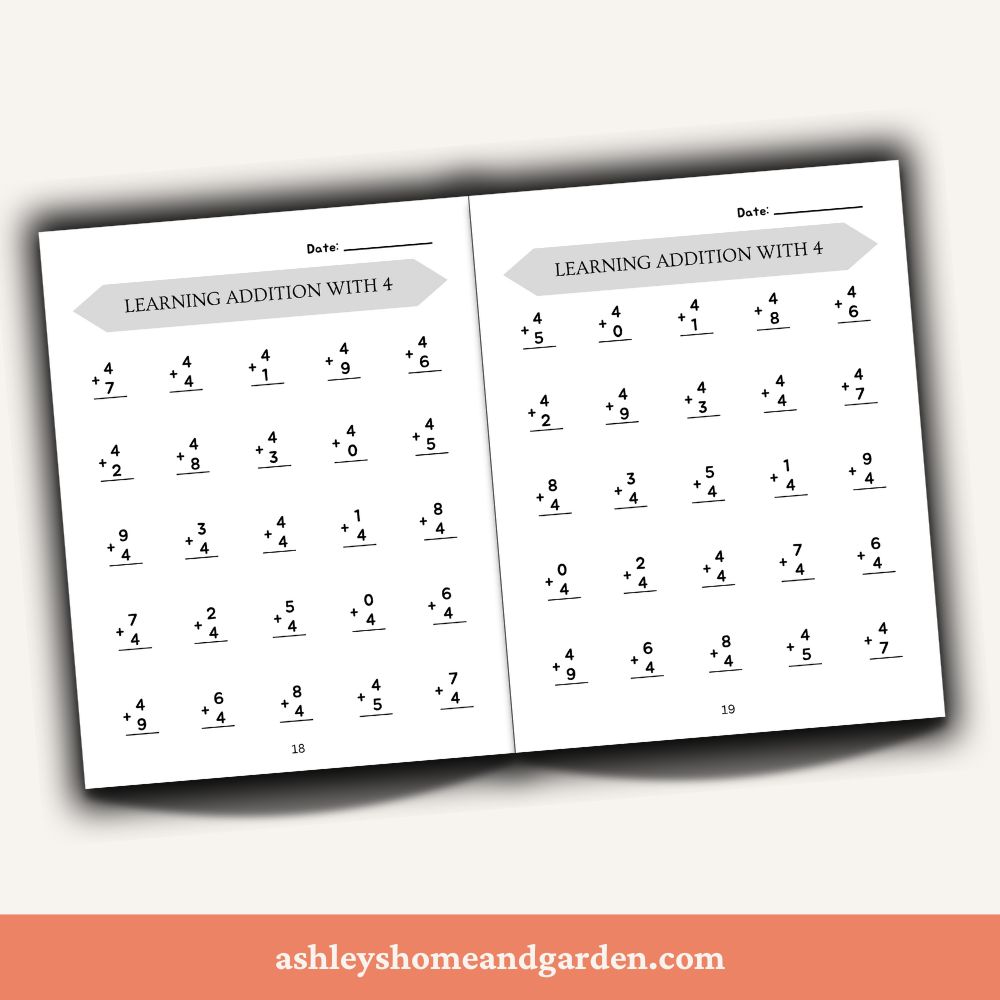 Open Math Facts Practice Addition workbook