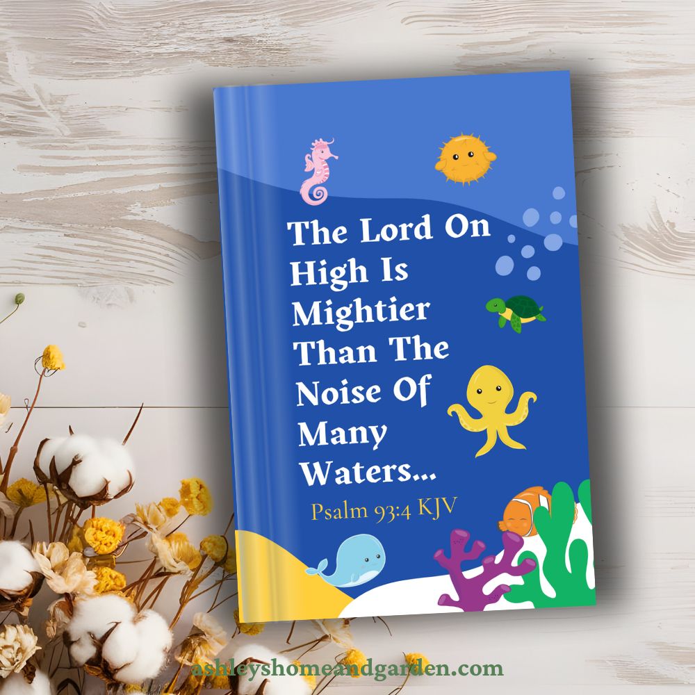 Under sea theme notebook with King James Bible vers